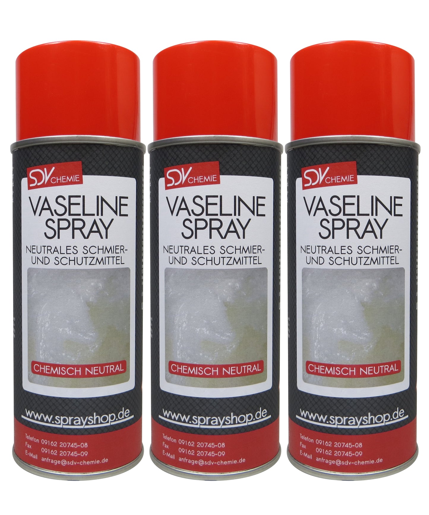 Vaselinespray 3x 400ml Sprühfett Gleitmittel Fettspray Schmiermittel