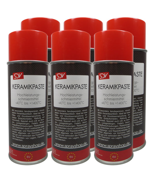 Keramikpaste 6x 400ml Anti Seize Keramikspray Montagepaste bis 1400°C