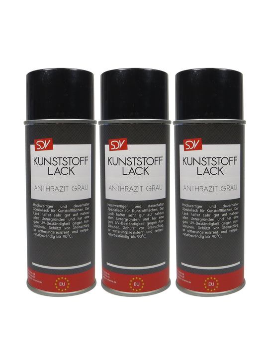 Kunststofflack anthrazit grau matt 3x 400ml Lackspray