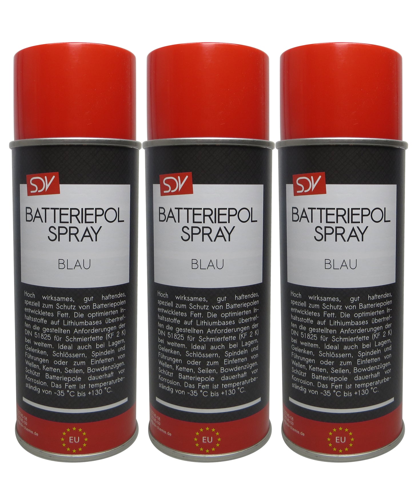 Batteriepolspray blau 3x 400ml Batteriepol Schutz Fett Kontaktfett