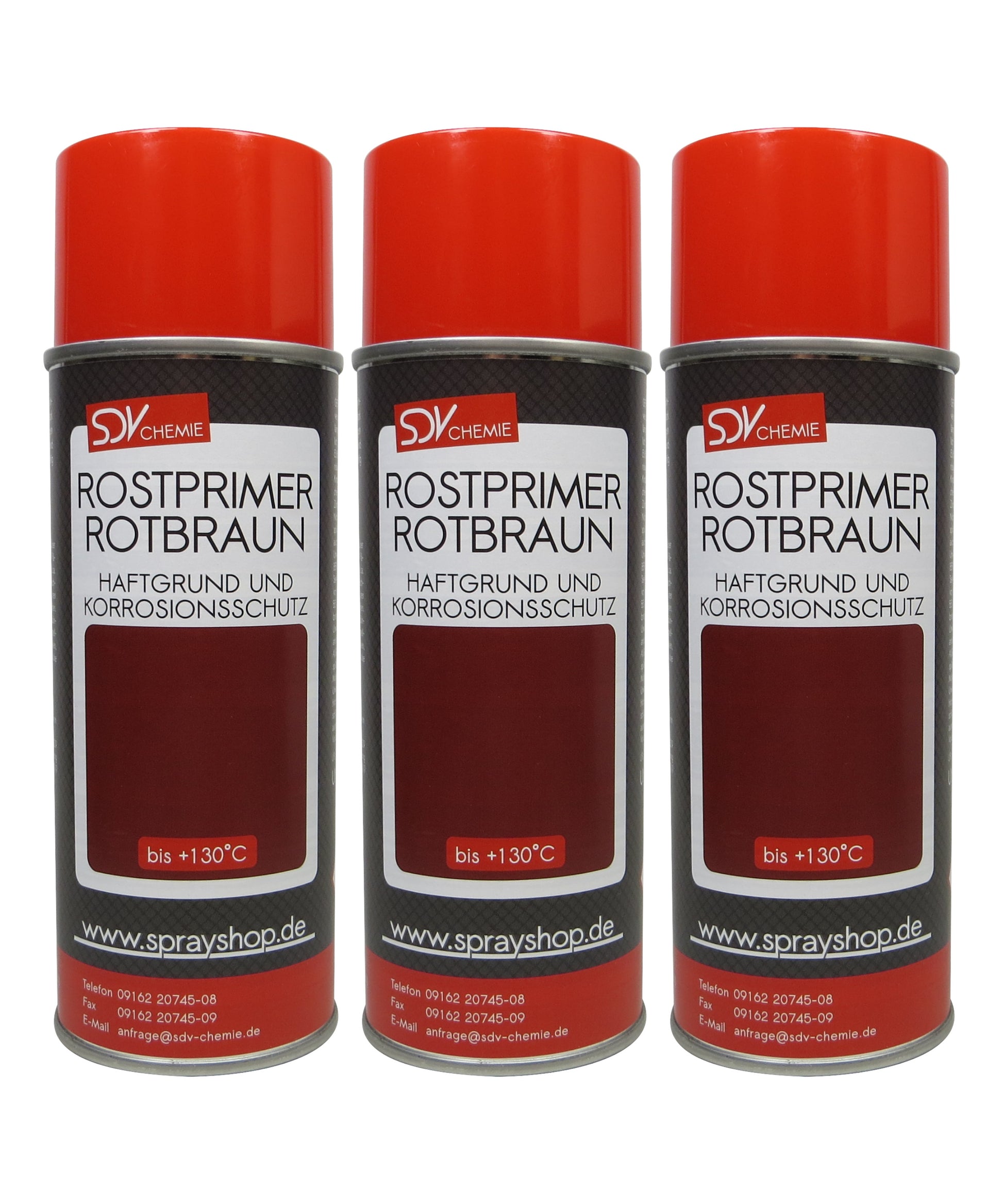 Haftgrund rotbraun 3x 400ml Acryl Grundierung Rostprimer