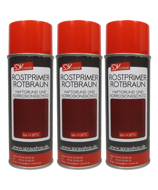 Haftgrund rotbraun 3x 400ml Acryl Grundierung Rostprimer