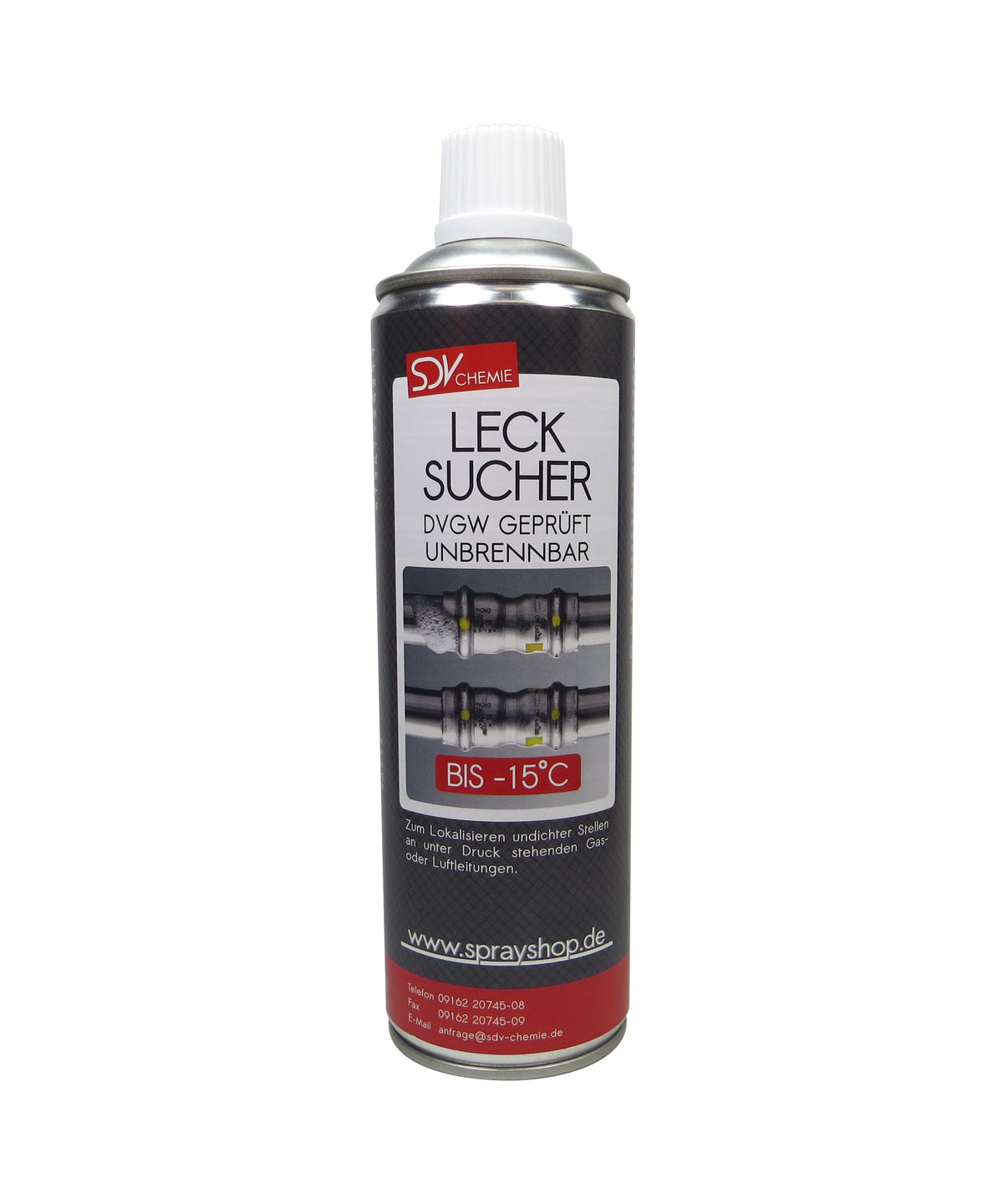 Lecksuchspray 1x 400ml bis -15°C DVGW geprüft Leckfinder Lecksucher