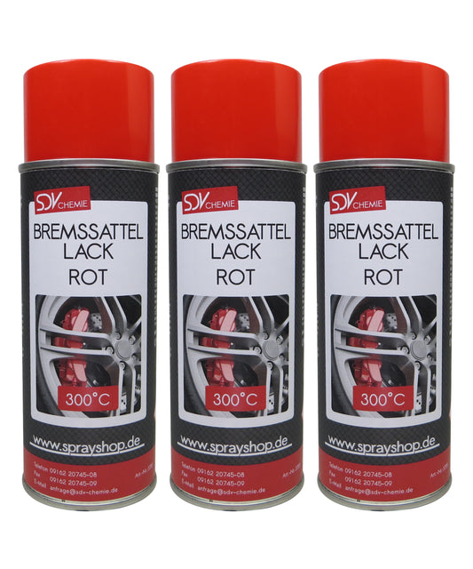 Bremssattellack rot 3x 400ml hitzefest bis 300°C Bremssattelfarbe
