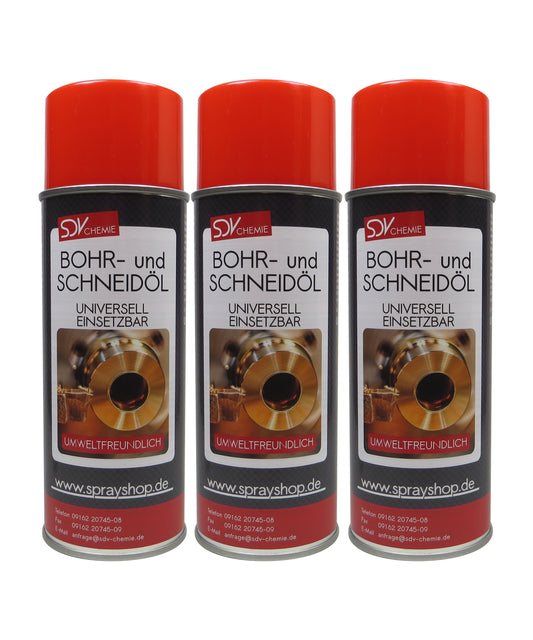 Bohröl Schneidöl Spray 3x 400ml Gewindeschneideöl Kühlmittel