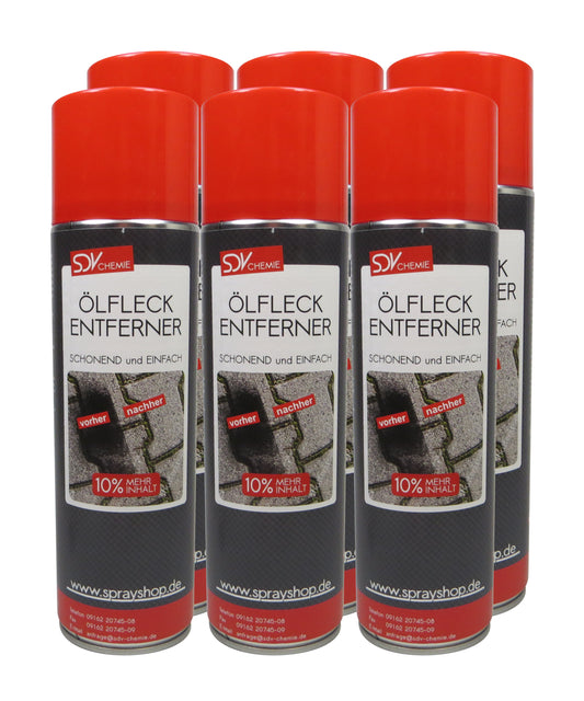 Ölfleckentferner Spray 6x 500ml +10% 550ml Öl Fett Ölfleck Reiniger