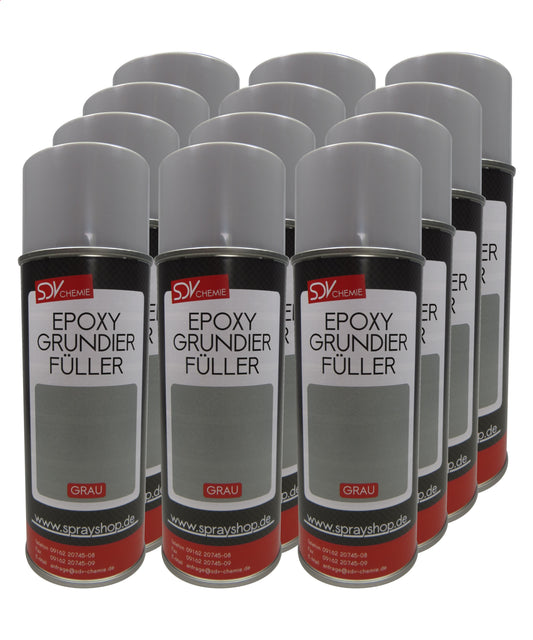 Epoxy Grundierfüller grau 12x 400ml 1K Grundierung Rostschutz