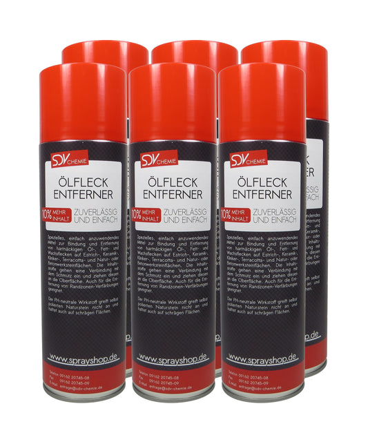 Ölfleckentferner Spray 6x 500ml +10% 550ml Öl Fett Ölfleck Reiniger