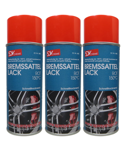 Bremssattellack rot 3x 400ml hitzefest bis 150°C Bremssattelfarbe