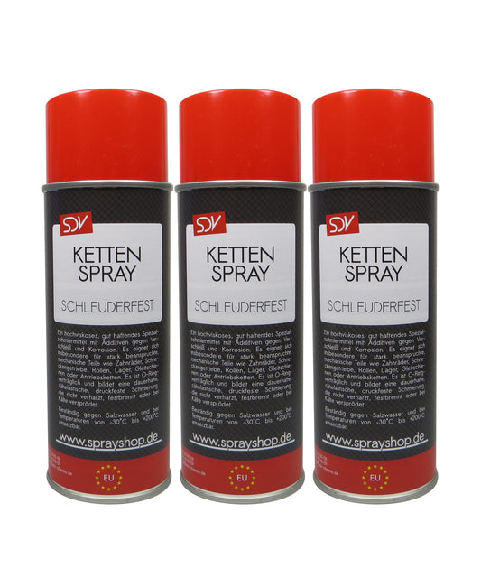 Kettenspray 3x 400ml Haftschmiermittel Sprühfett Schmierfett