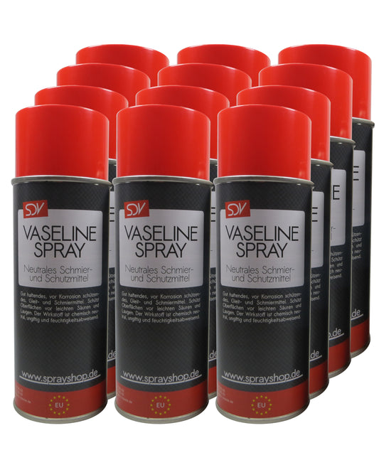 Vaselinespray 12x 400ml Sprühfett Gleitmittel Fettspray Schmiermittel