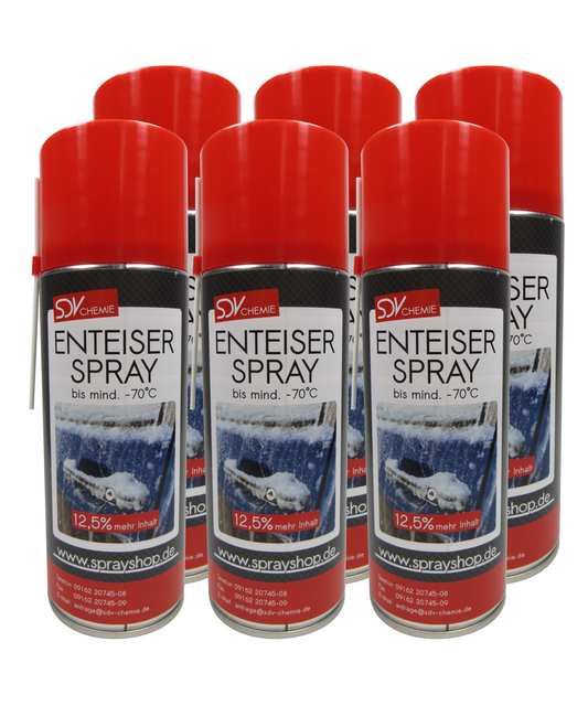 Enteiserspray 6x 450ml Scheibenenteiser Eisfrei Entfrosterspray