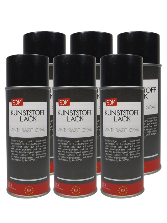 Kunststofflack anthrazit grau matt 6x 400ml Lackspray