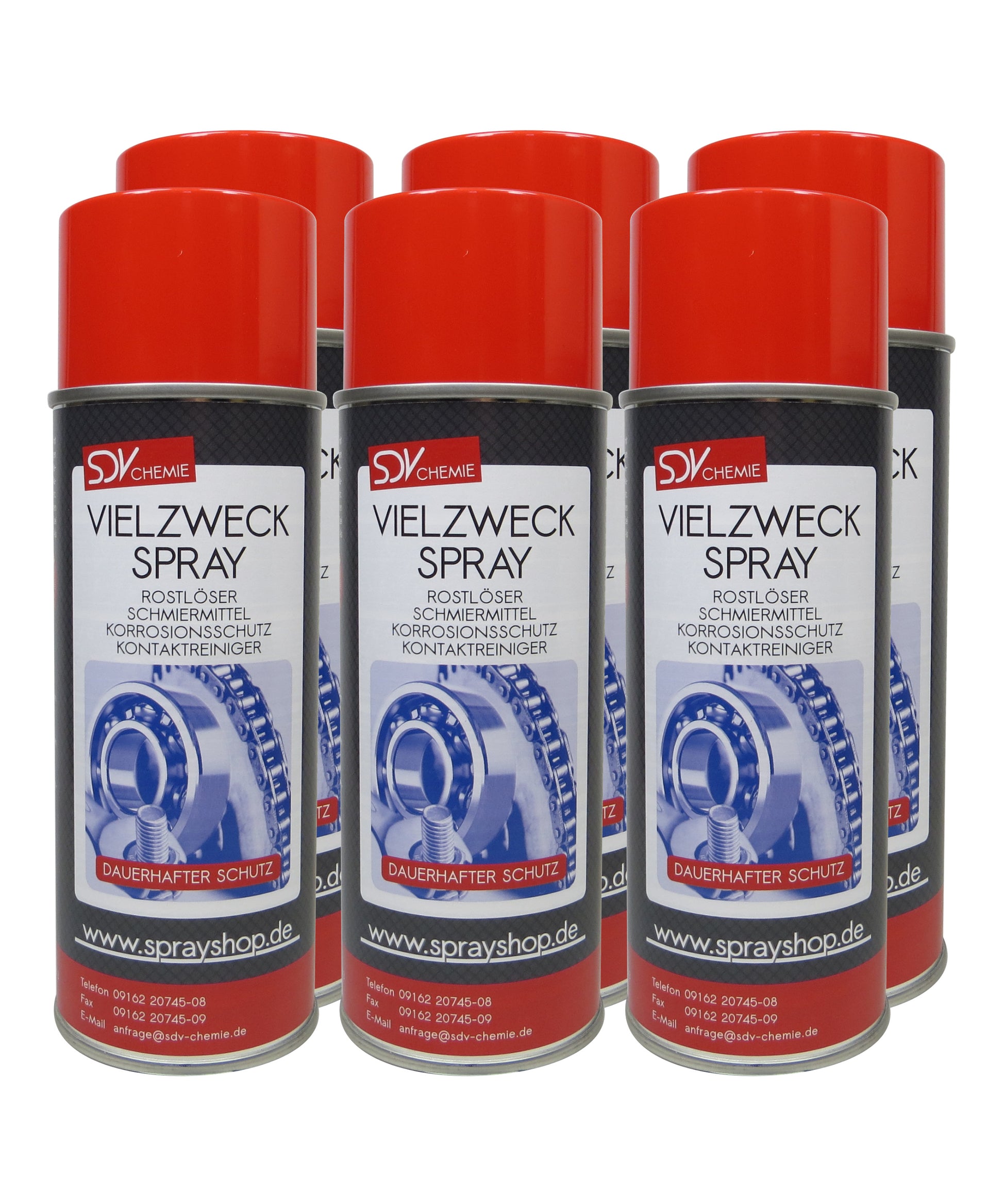 Vielzweckspray 6x 400ml Multi Kriech Schmier Öl Korrosionsschutz