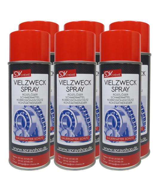 Vielzweckspray 6x 400ml Multi Kriech Schmier Öl Korrosionsschutz