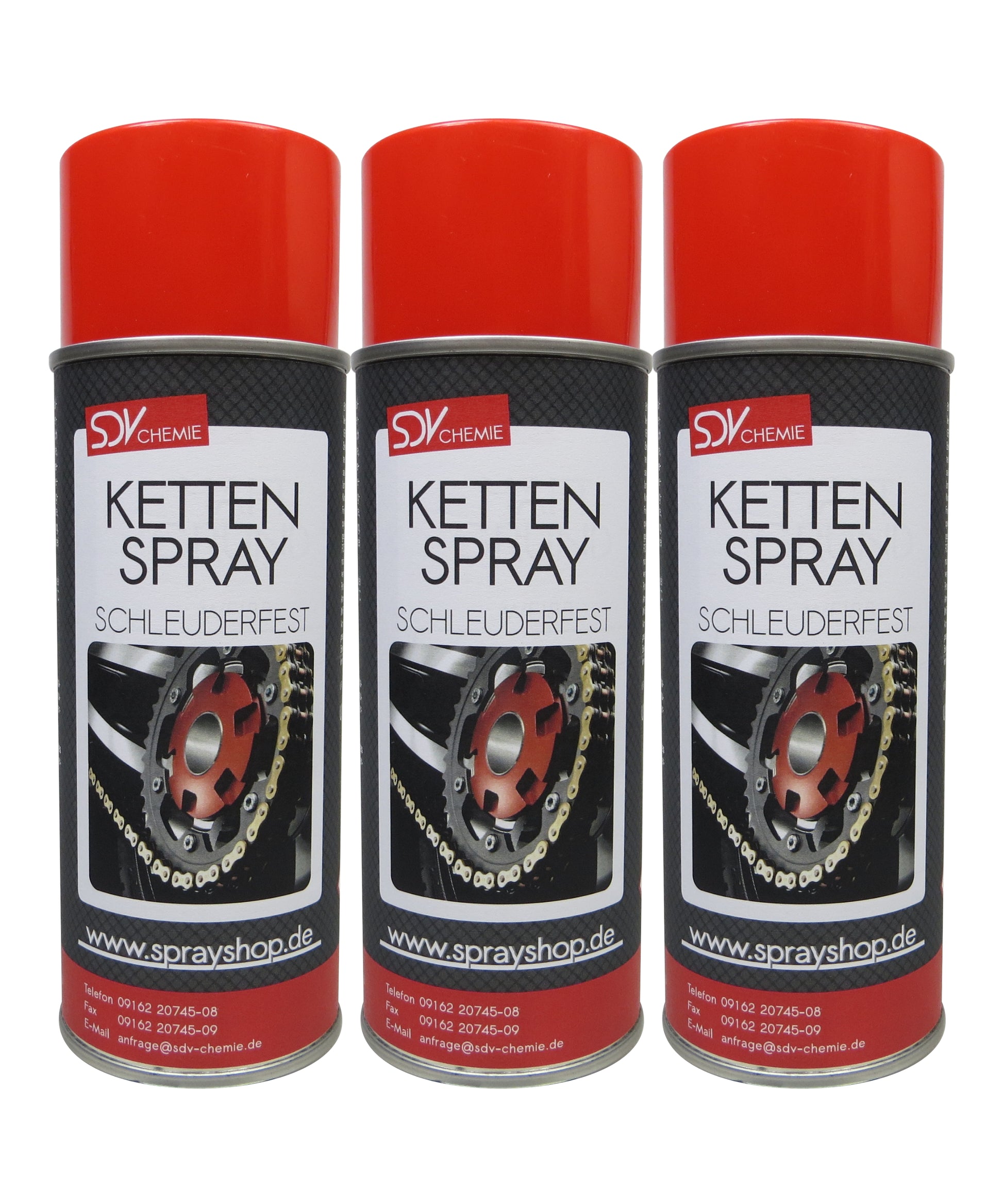 Kettenspray 3x 400ml Haftschmiermittel Sprühfett Schmierfett
