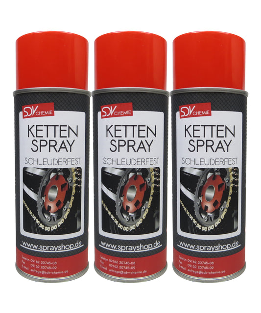Kettenspray 3x 400ml Haftschmiermittel Sprühfett Schmierfett