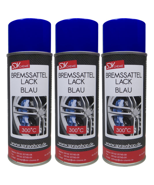 Bremssattellack blau 3x 400ml hitzefest bis 300°C Bremssattelfarbe