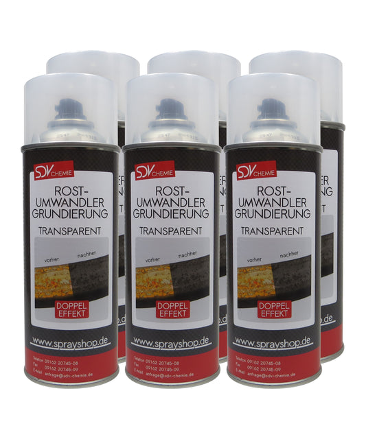 Rostumwandler 6x 400ml Anti Rostspray Rostsanierer und Grundierung