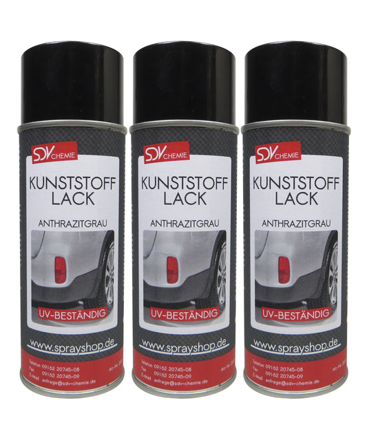 Kunststofflack anthrazit grau matt 3x 400ml Lackspray