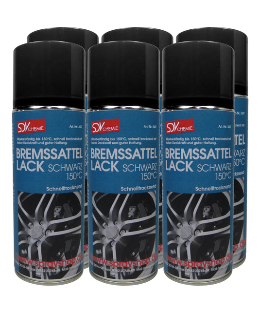 Bremssattellack schwarz glänzend 6x 400ml hitzefest bis 150°C