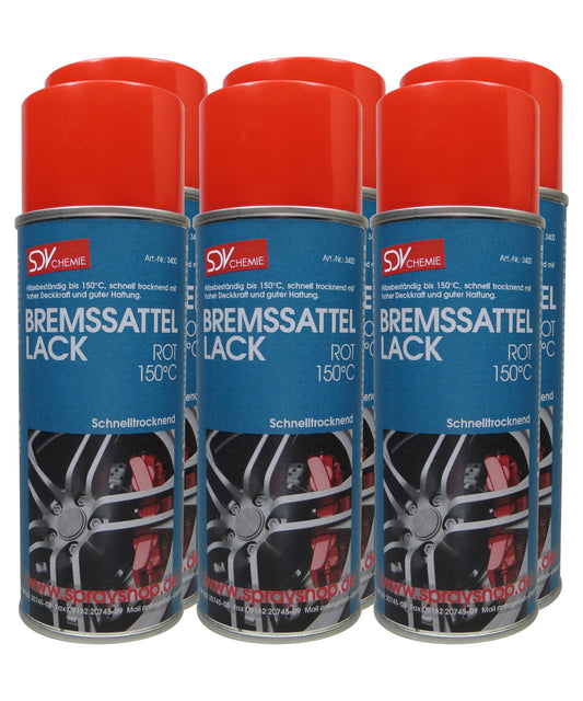 Bremssattellack rot 6x 400ml hitzefest bis 150°C Bremssattelfarbe