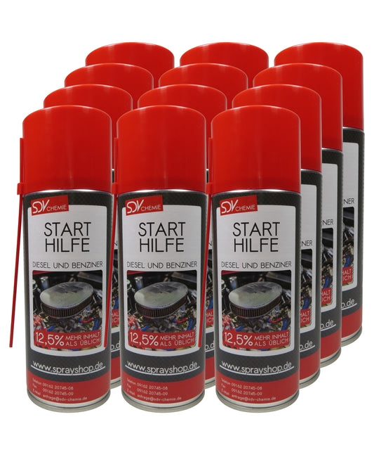 Motorstarter Starthilfespray 12x 450ml Motorstartspray Starthilfe