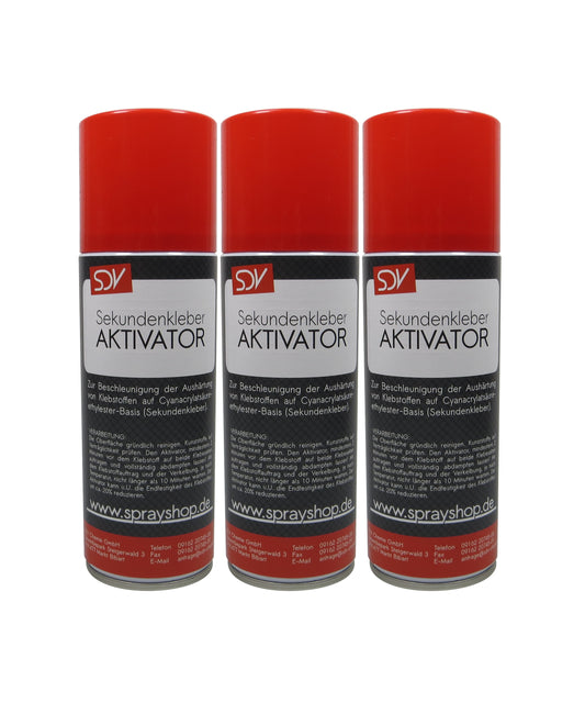 Aktivator für Sekundenkleber 3x 200ml Cyanacrylat CA-Aktivator