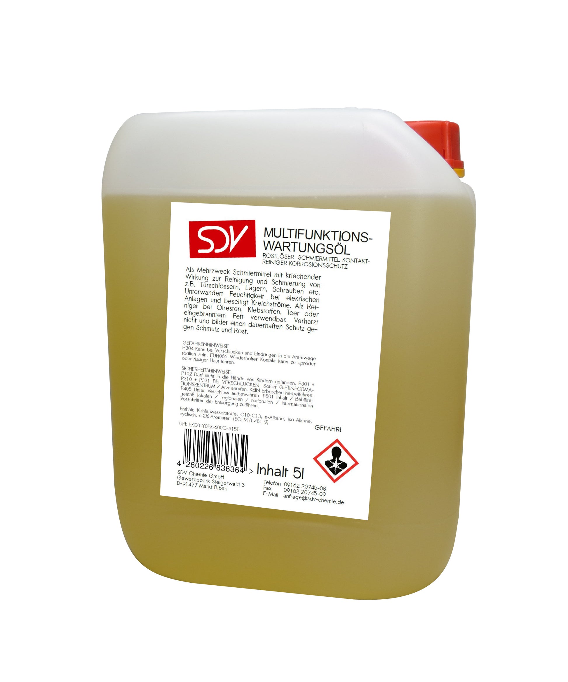 unter verschluss aufbewahren Multifunktions- und Wartungsöl 1x 5 Liter Kanister mit DIN 51 Gewinde