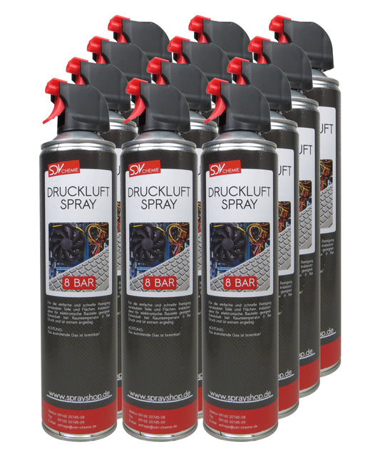 Druckluftspray ACC 12x 600ml Air Duster Druckluftreiniger
