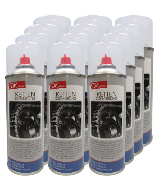 Kettenschmierung 12x 400ml Ketten Fett Pflege Spray Schmiermittel