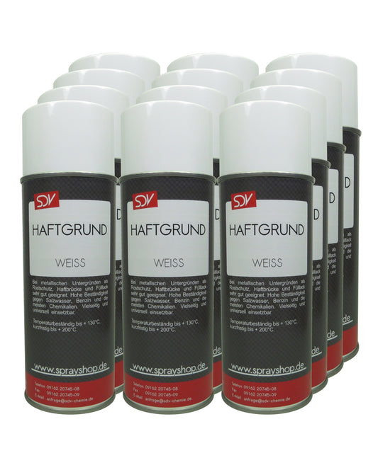 Haftgrund weiss 12x 400ml Acryl Grundierung weiß Rostprimer