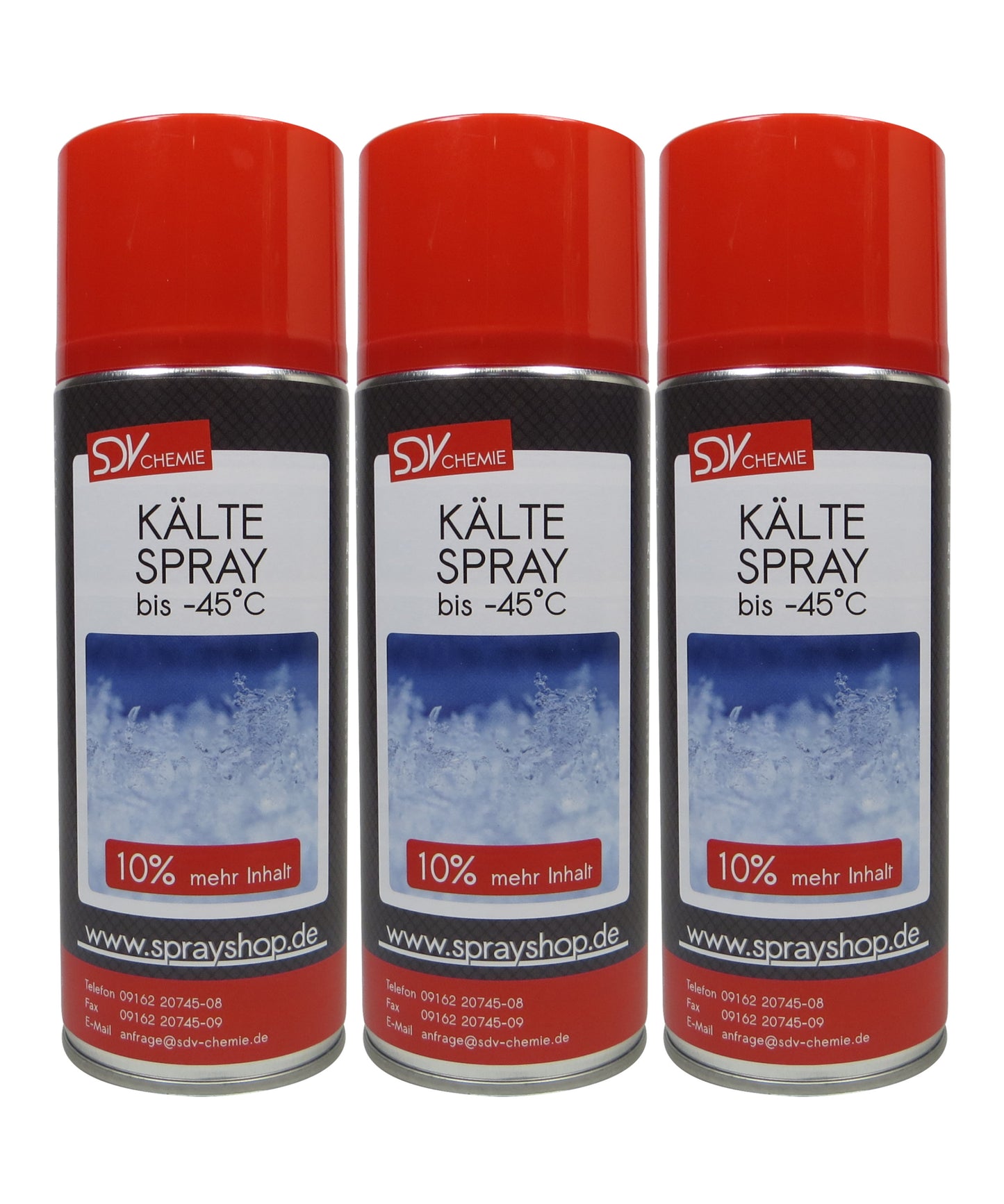 Kältespray 3x 440ml Kühlspray Vereisungsspray Eisspray bis -45°C