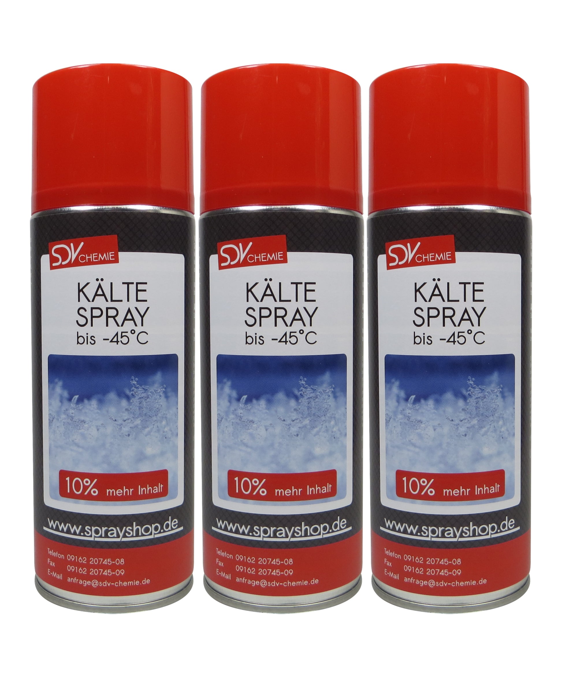 Kältespray 3x 440ml Kühlspray Vereisungsspray Eisspray bis -45°C
