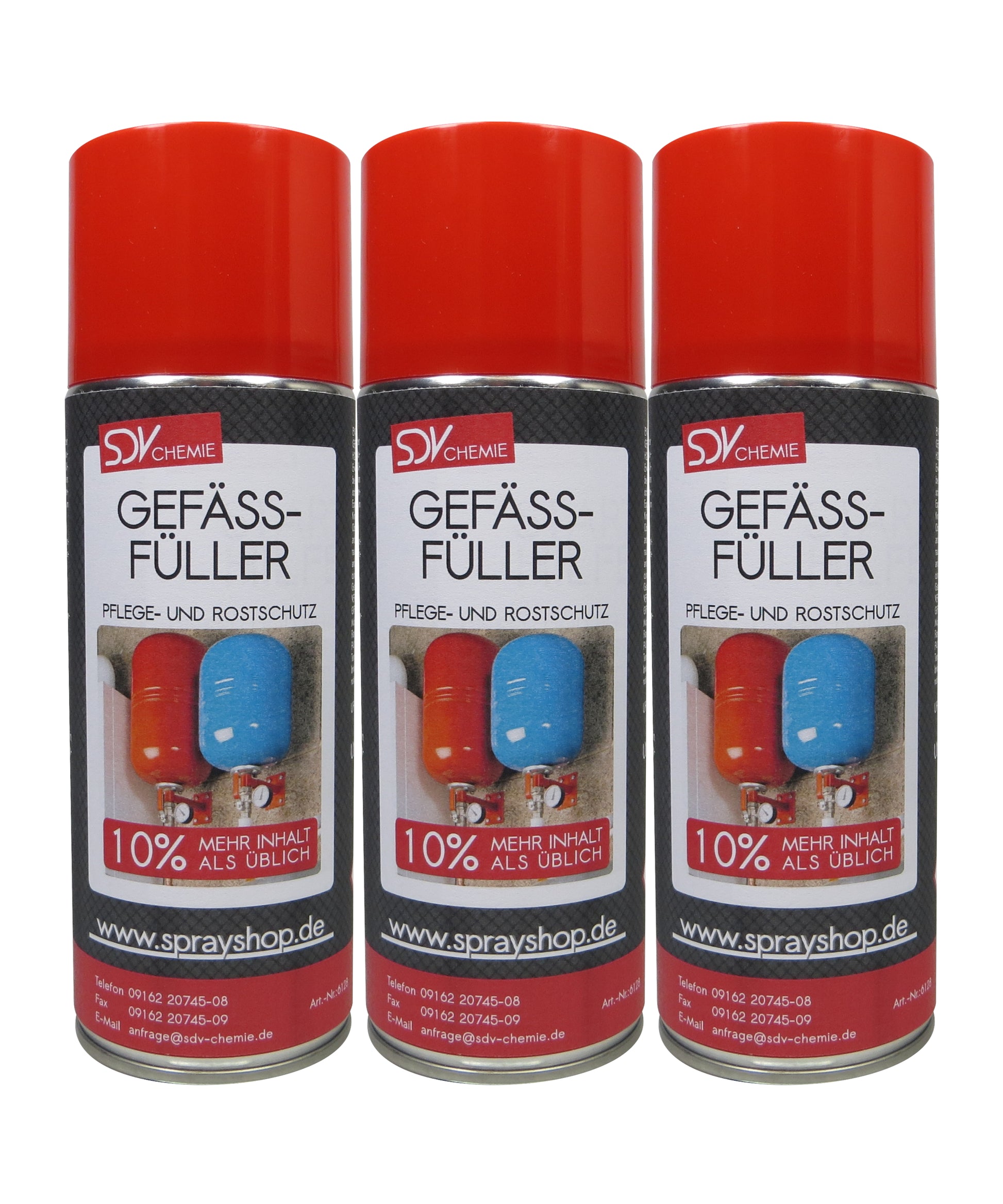 Gefässfüller 3x 440ml Gefäßfüller Spray für Ausdehnungsgefäße