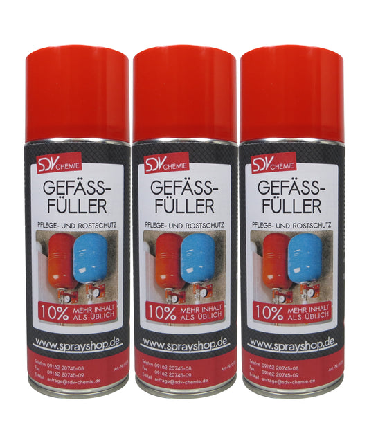 Gefässfüller 3x 440ml Gefäßfüller Spray für Ausdehnungsgefäße