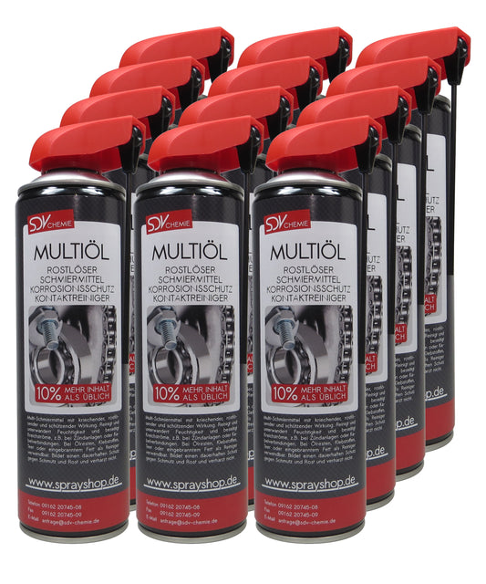 Multiöl Spray 12x 550ml Multifunktionsspray Vielzweckspray Schmieröl