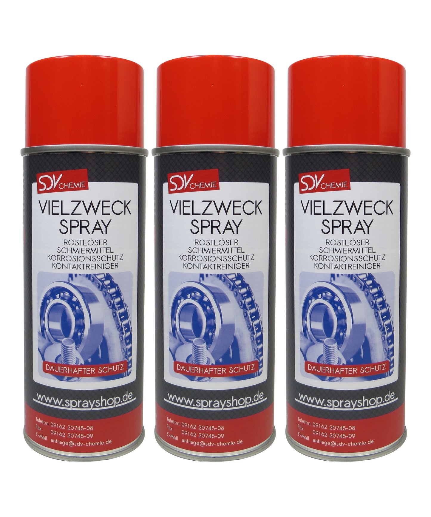 Vielzweckspray 3x 400ml Multi Kriech Schmier Öl Korrosionsschutz