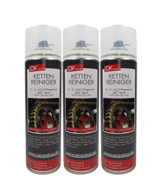 Kettenreiniger 3x 500ml Ketten Spray Reiniger Motorrad Fahrrad