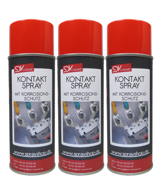 Kontaktspray 3x 400ml Elektronikspray Korrosionsschutz Elektrospray