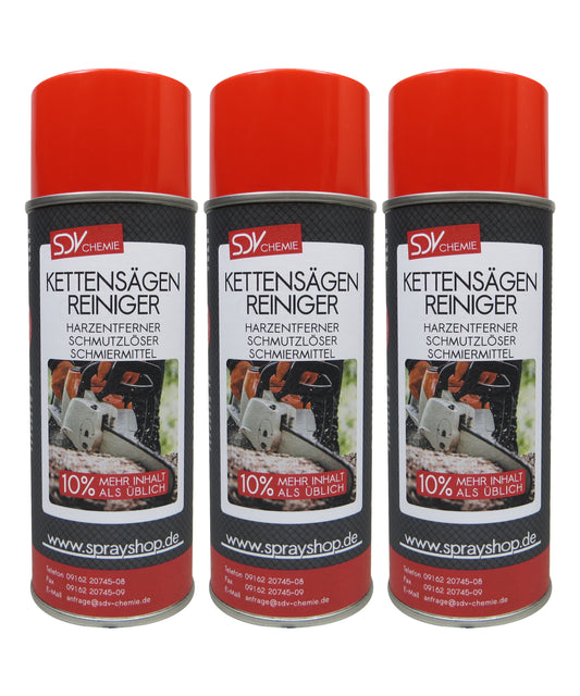 Kettensägenreiniger 3x 440ml Motorsäge Heckenschere Harzentferner