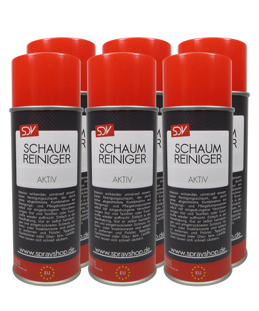 Schaumreiniger 6x 400ml Innenraum Polster Reiniger Nikotinentferner