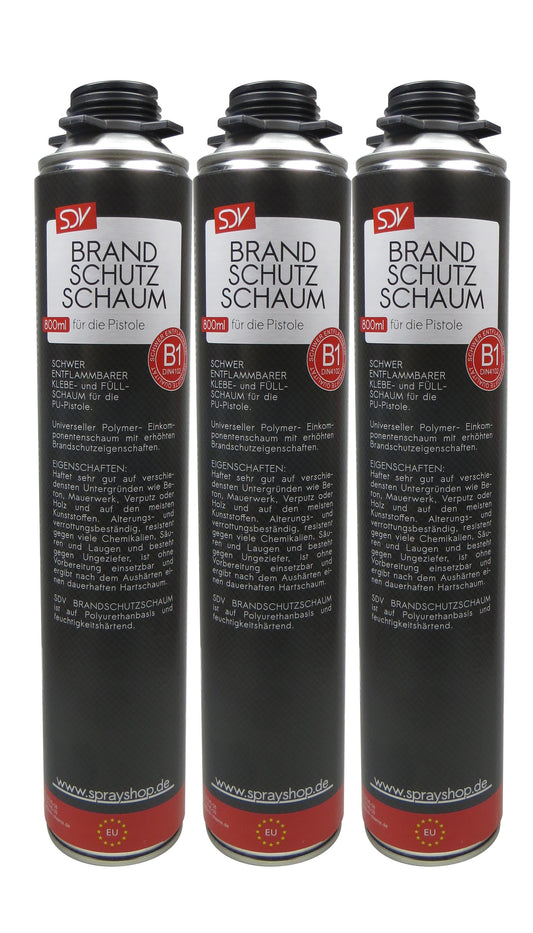 Brandschutzschaum 3x 800ml B1 Pistolenschaum Bauschaum