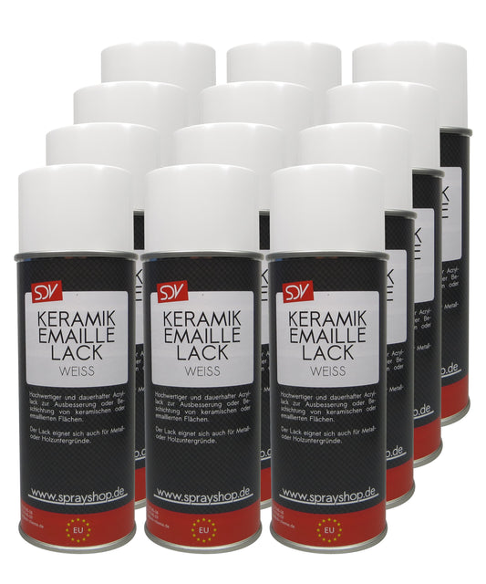 Keramik Emaille weiß 12x 400ml WC Badewannen Email Reparatur Lack