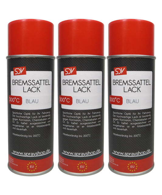 Bremssattellack blau 3x 400ml hitzefest bis 300°C Bremssattelfarbe