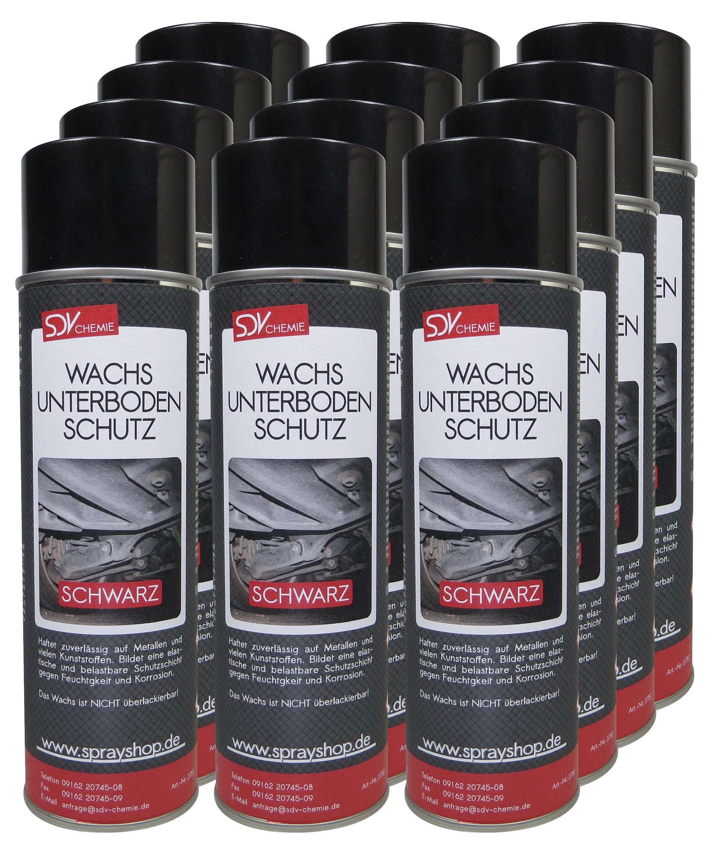 Unterbodenschutz Wachs schwarz 12x 500ml Unterbodenwachs UBS