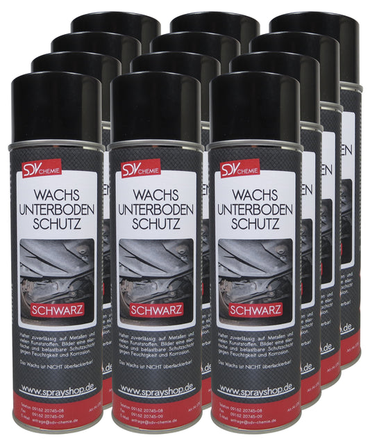 Unterbodenschutz Wachs schwarz 12x 500ml Unterbodenwachs UBS