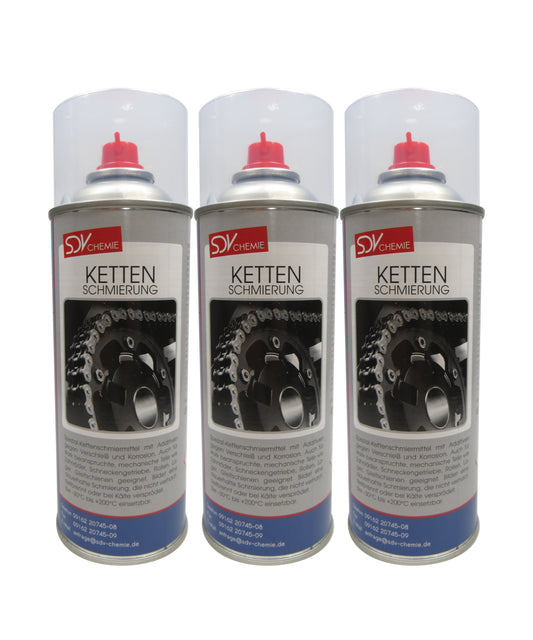 Kettenschmierung 3x 400ml Ketten Fett Pflege Spray Schmiermittel