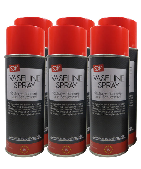 Vaselinespray 6x 400ml Sprühfett Gleitmittel Fettspray Schmiermittel