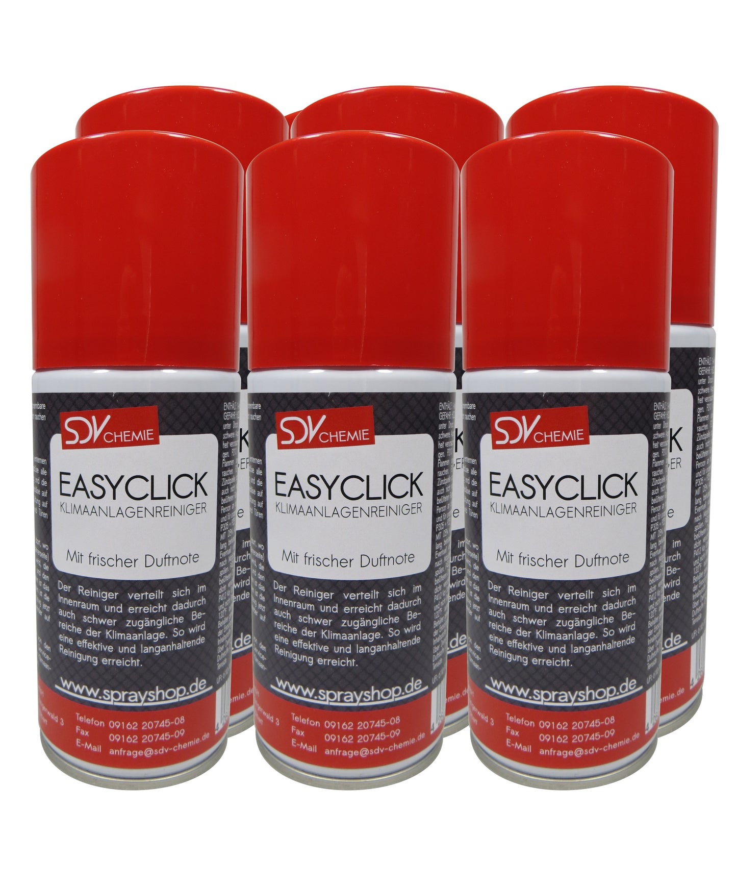 Klimaanlagenreiniger 6x 150ml Easyclick Quick Fresh Klima Click